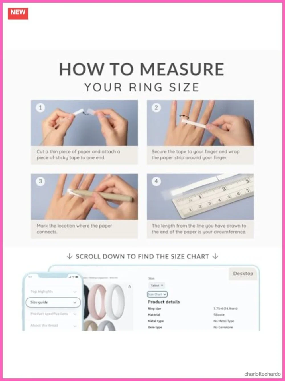 Silicone Bridal Rings Set for Women, Wedding Bands 5.5mm Wide, Pack of 5